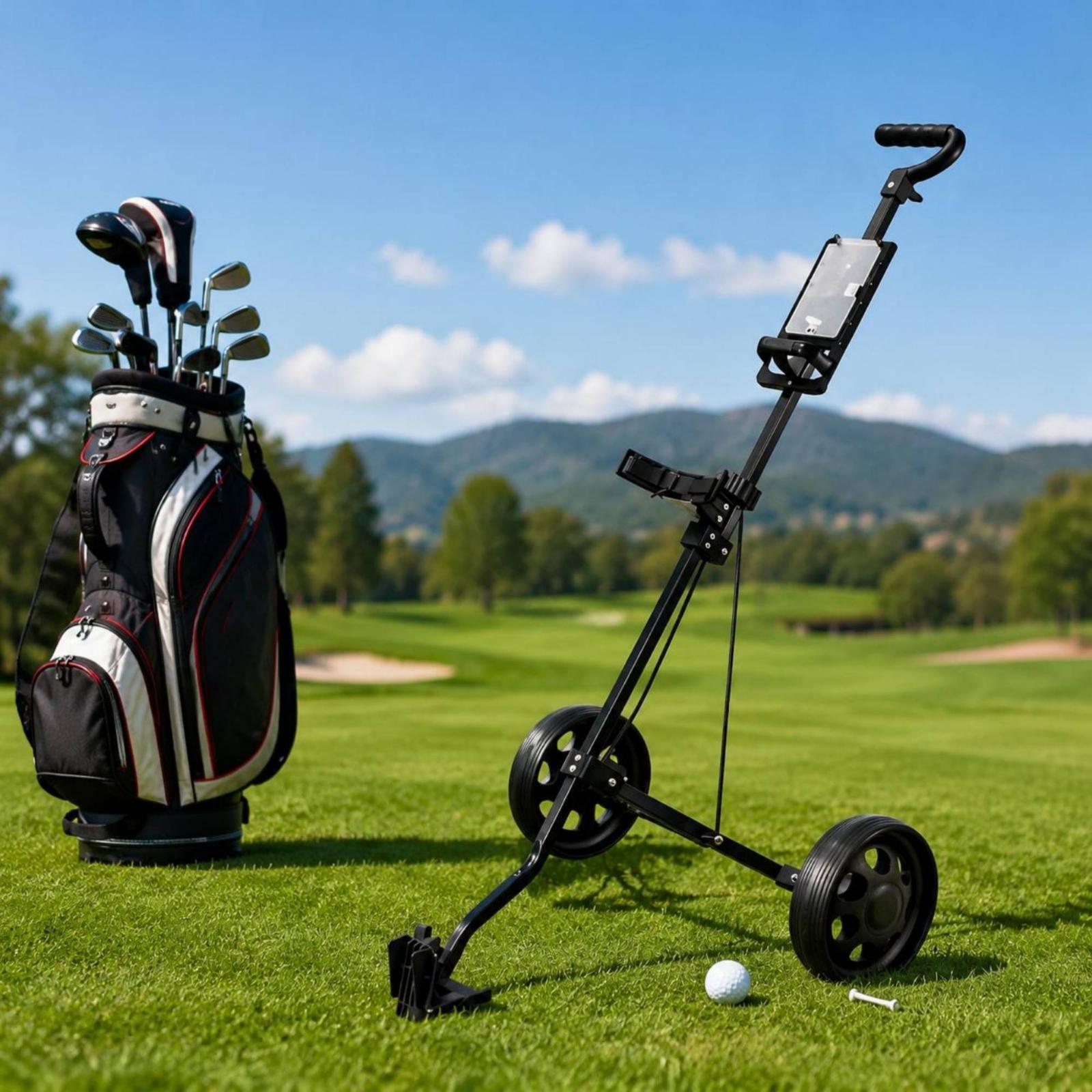 Foldable Two Wheel Golf Equipm - огляд і ціна Practice Equipment For Golf